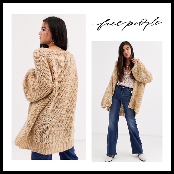 FREE PEOPLE BOHO CARDI LONG CARDIGAN A2C - Picture 4 of 16